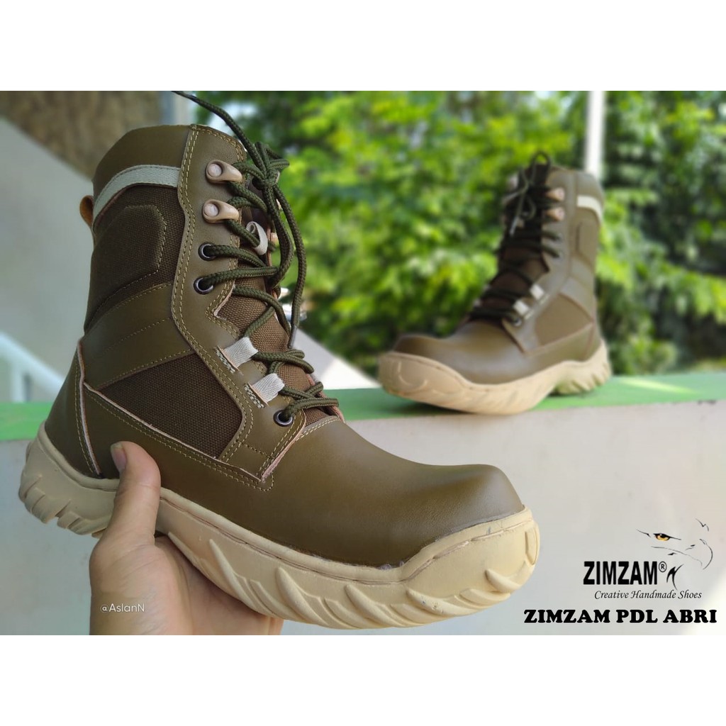 SEPATU ZIMZAM PDL ABRI PDL BRIMOB SEPATU ARMY PDL TNI UJUNG BESI