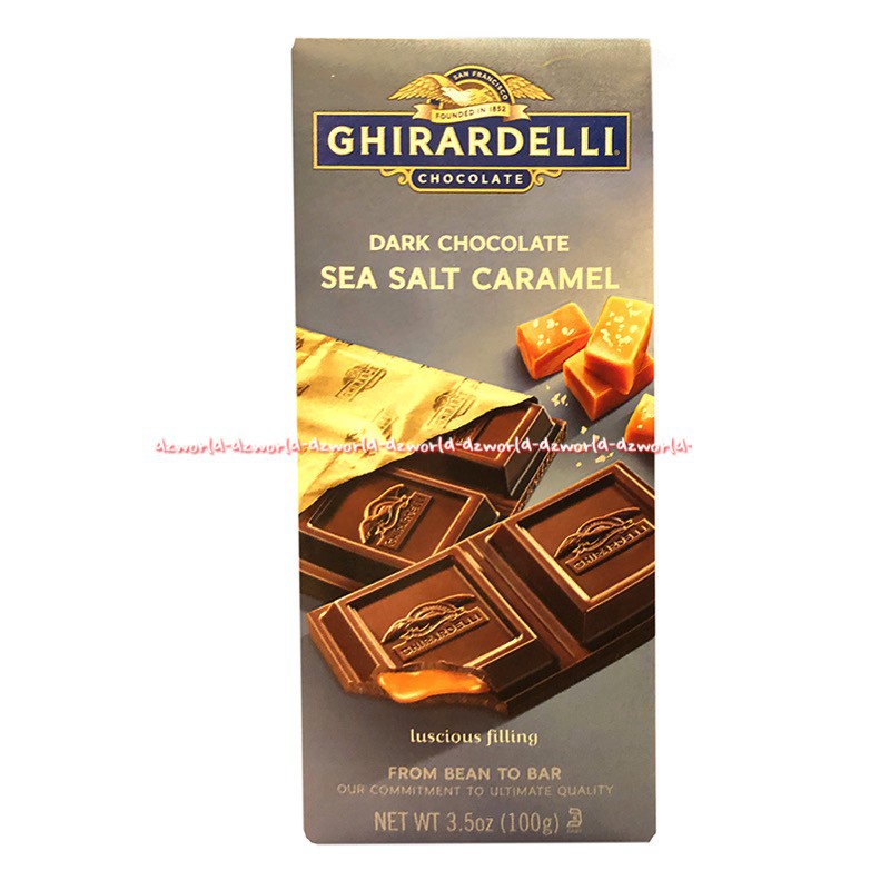 Ghirardelli Dark Chocolate Caramel Raspberry Sea Salt 100gr Coklat Giradeli Girardeli