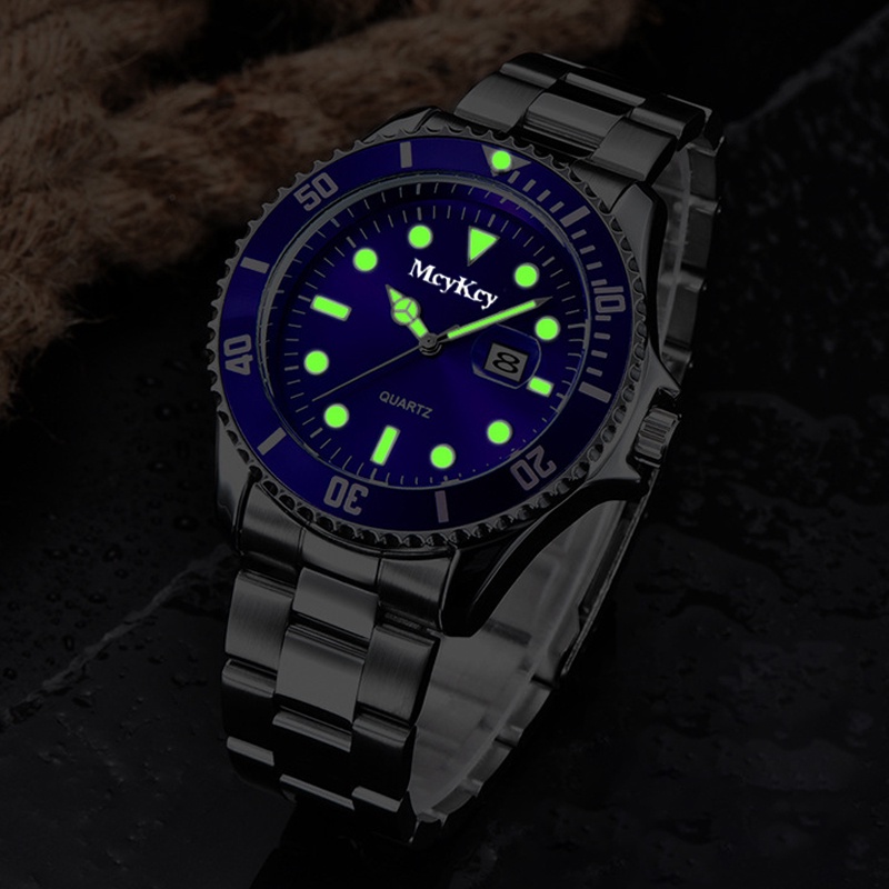 COD✅ Jam Tangan Pria Olahraga Model Terbaru 2025 Jam Tangan Tahan Air Kedalaman 30 Meter Tali Stainless Steel Fitur Tanggal Otomatis - J18