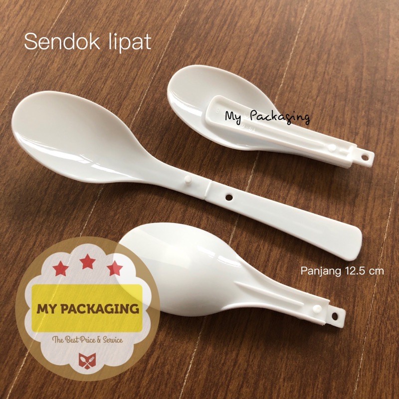 Sendok Plastik Lipat / Sendok Dessert / Sendok Puding (SATUAN)