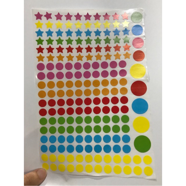 

Stiker dot to dot bulat bintang isi 5lbr / 10lbr
