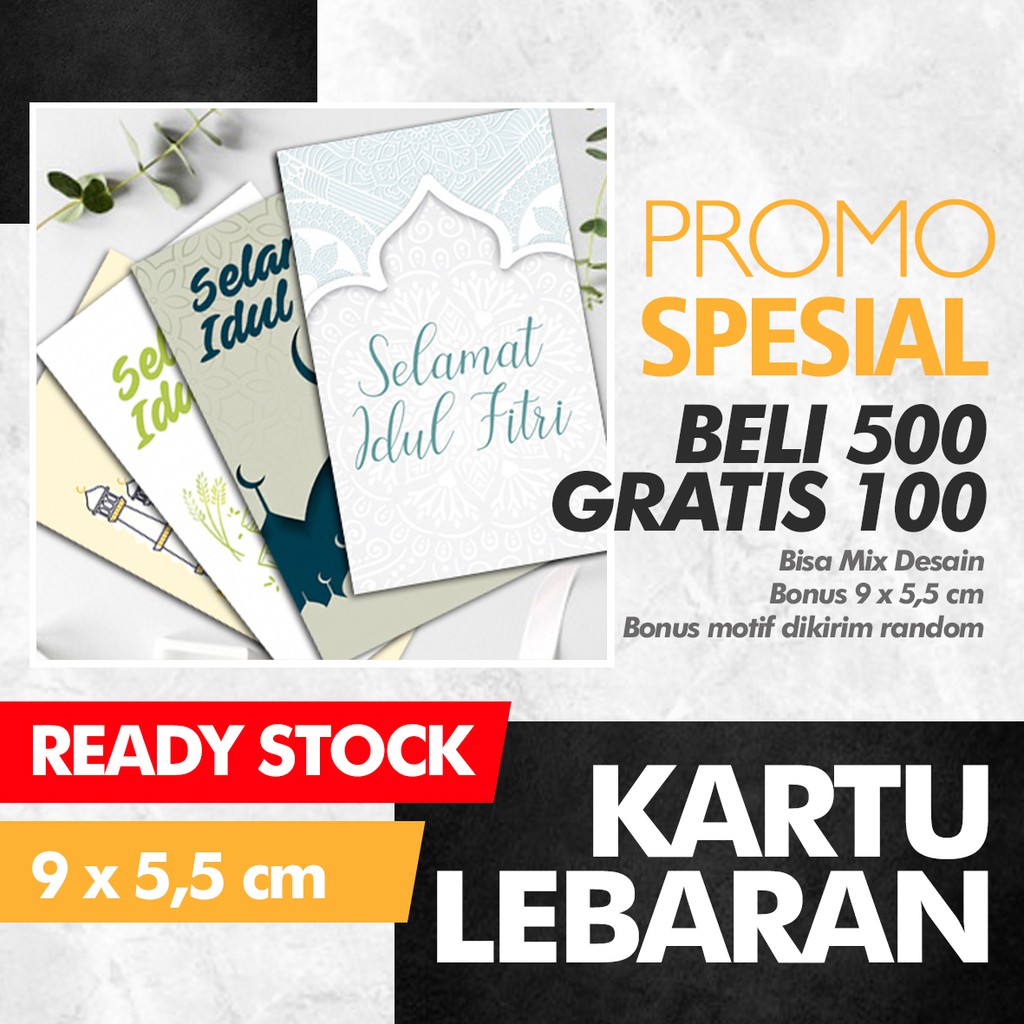 

Kartu Lebaran Online Shop / Kartu Lebaran / Kartu Ucapan Lebaran 9 x 5,5 cm