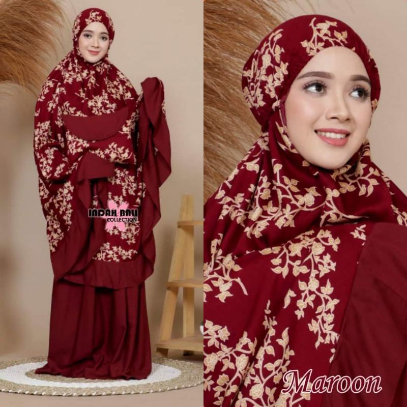 MUKENA BALI  SERUNI MOTIF ATAS SUPERJUMBO II AZKADINA II SUJU ZAIDA SUPERJUMBO