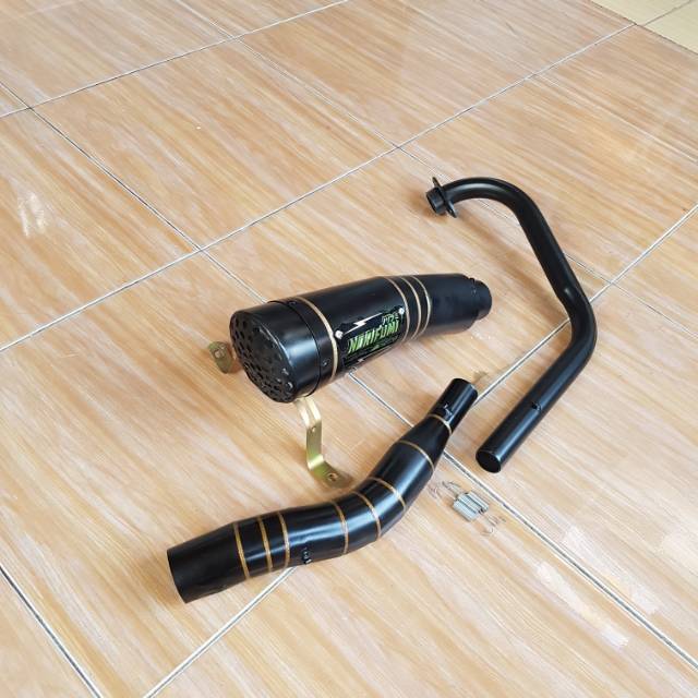 KNALPOT RACING VIXION OLD R9 H2 NORIFUMI HITAM DOV