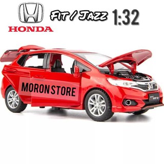 TERBATAS Metal Diecast Mobil  Honda Jazz  Fit Dengan Lampu  