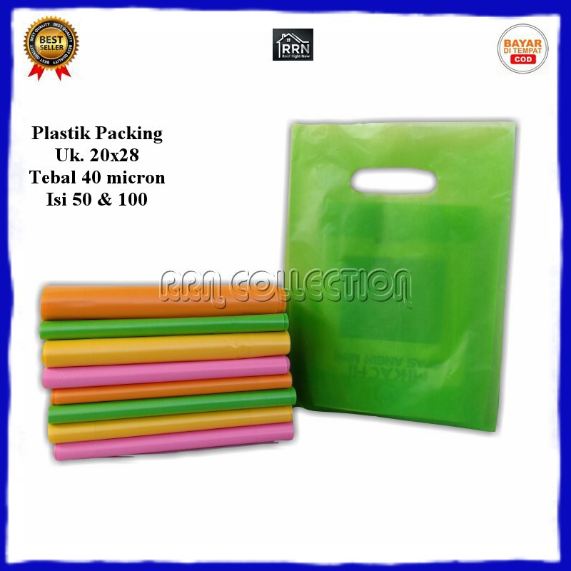 PLASTIK PACKING ADA PLONG UK. 20x28cm tebal 0,4 mikron/plastik packing olshop/plastik packing baju