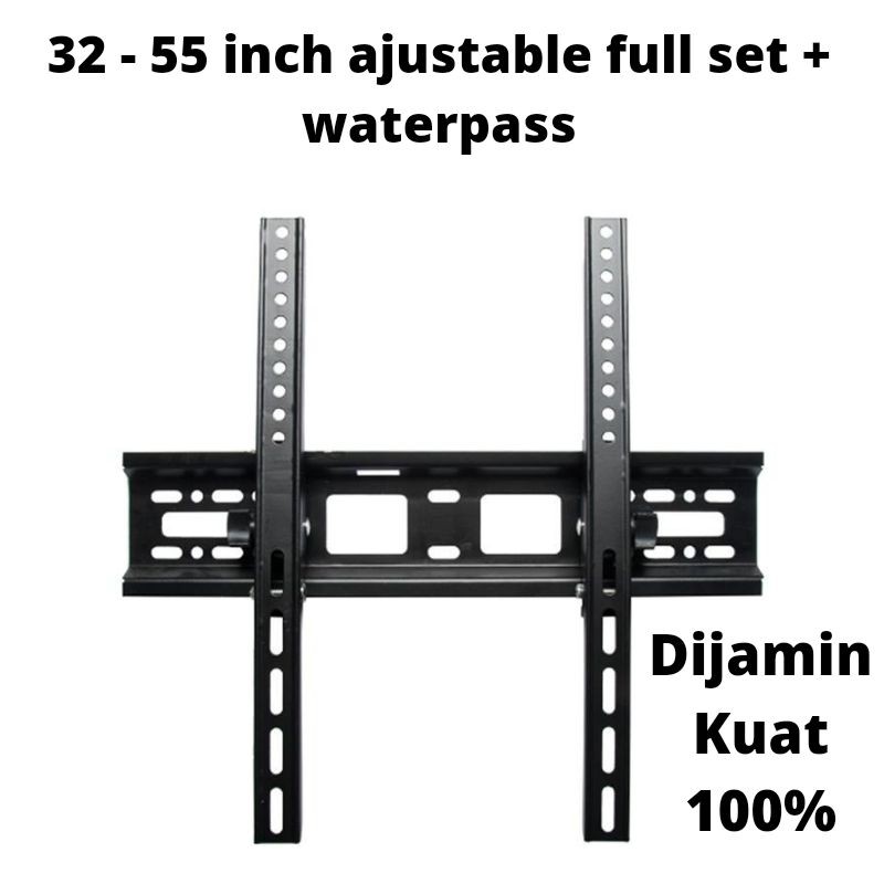 Bracket Tv 32 - 55 inch full set + waterpass dijamin kuat Garansi 100% ori uang kembali