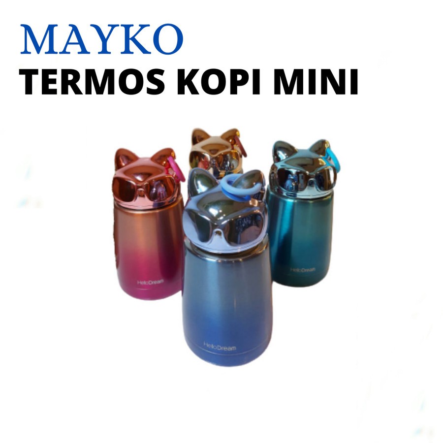 Botol Termos Air Panas Anti Dingin Thermos Bottle Vacuum Cup 300ml HELLODREAM DJ CAT'S KING VACUUM F