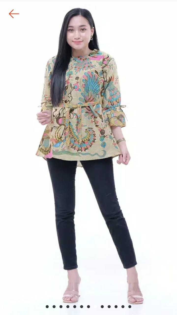 Batik Wanita Atasan Batik Wanita Blouse Batik Wanita Seragam Kantor Kerja Kekinian Terbaru