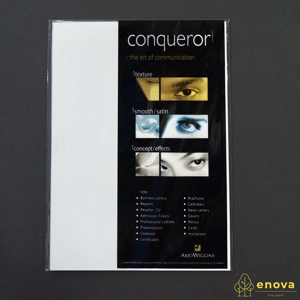 

Fancy Art Paper Conqueror Laid | Diamond White | A4 220GSM (Putih)