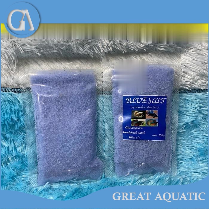 BLUE SALT GARAM BIRU Ikan Cupang Obat White Spot Anti Jamur 100 gram
