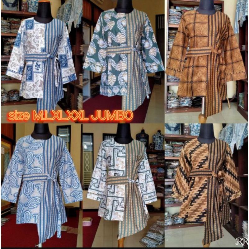 JUMBO size atasan BLUSE BATIK MODEREN asli pekalongan