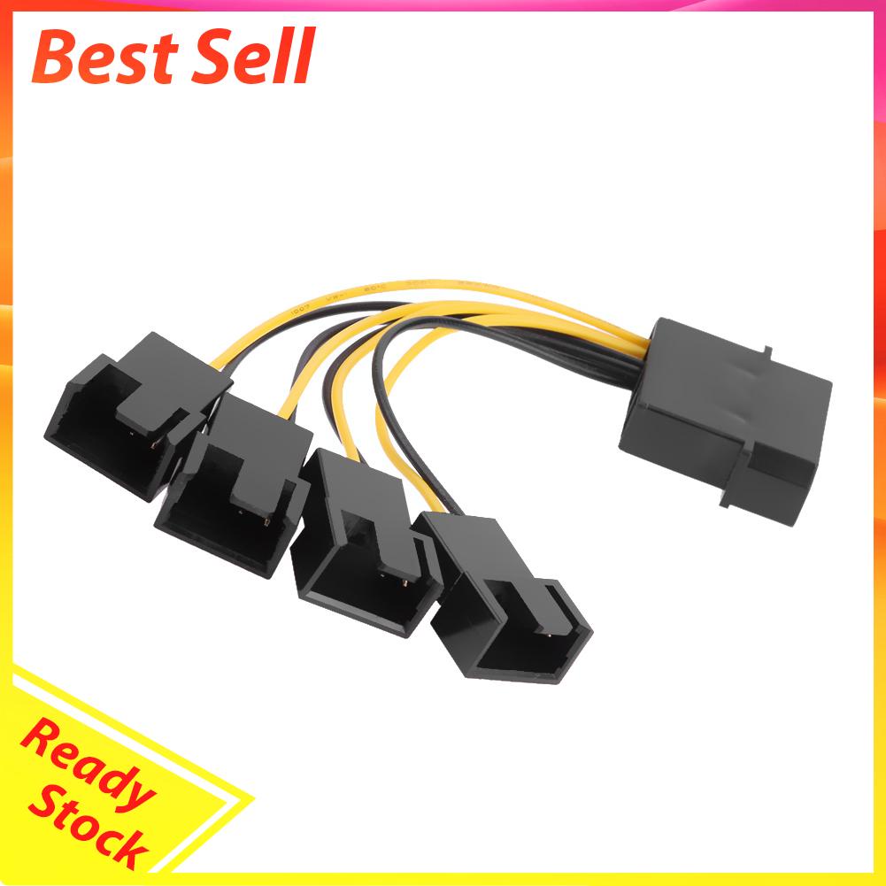 Kabel Power Splitter D-Port 3pin 1 Ke 4 Arah Untuk Kipas Pendingin Cpu Pc