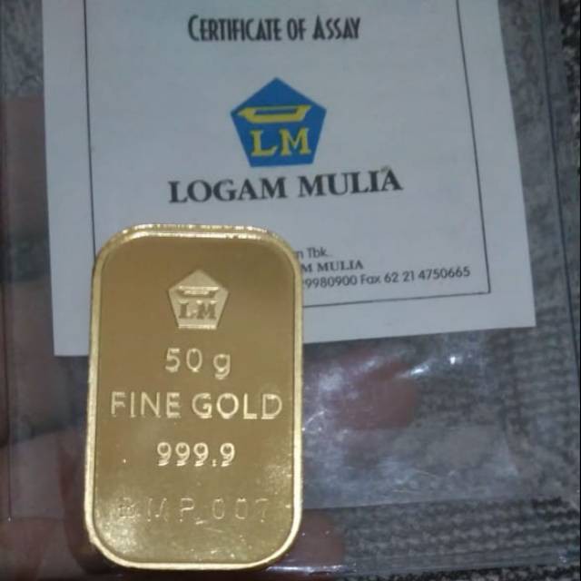 50 GR (GRAM) LOGAM MULIA/LOGAM MULIA ANTAM/LM/EMAS ANTAM POTRAIT