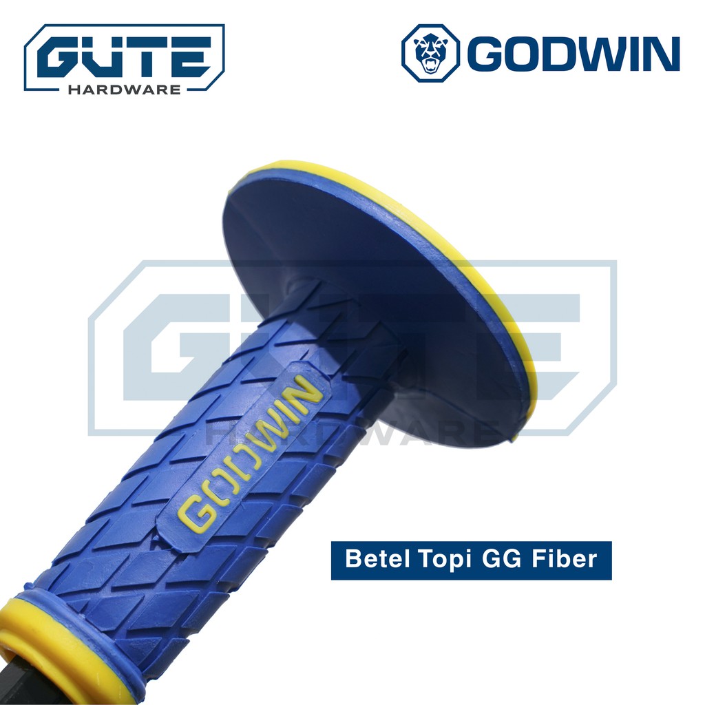 Betel Topi / Pahat Beton / Stone Chisel &quot;GODWIN&quot; 10 Inch Gagang PVC Jumbo