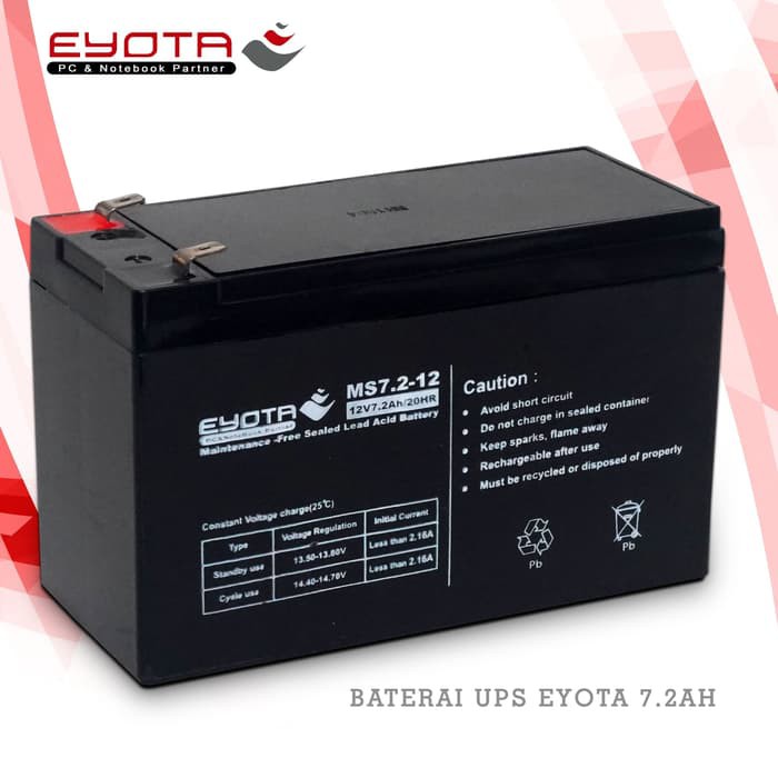 Baterai UPS EYOTA 12v 7.2ah - Baterai UPS 12v 7,2ah EYOTA