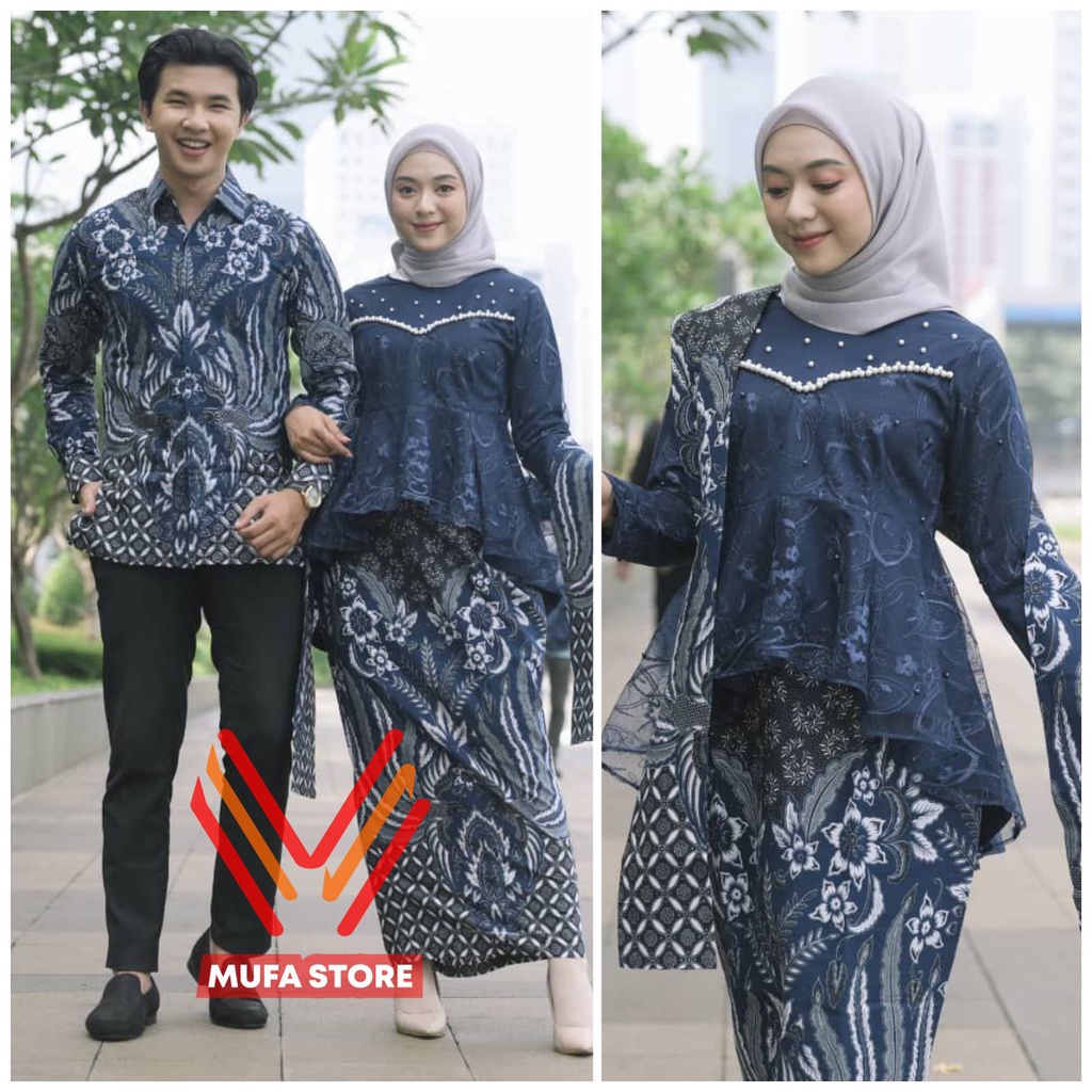 Batik Couple Kebaya Modern Kebaya Wisuda Tunangan Lamaran Baju Kondangan Terbaru 2022