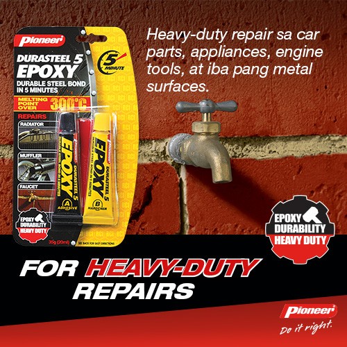 Lem Mesin Tahan Panas 300C Epoxy Durasteel 15gr Lem Besi Radiator Knalpot Bocor Super Kuat