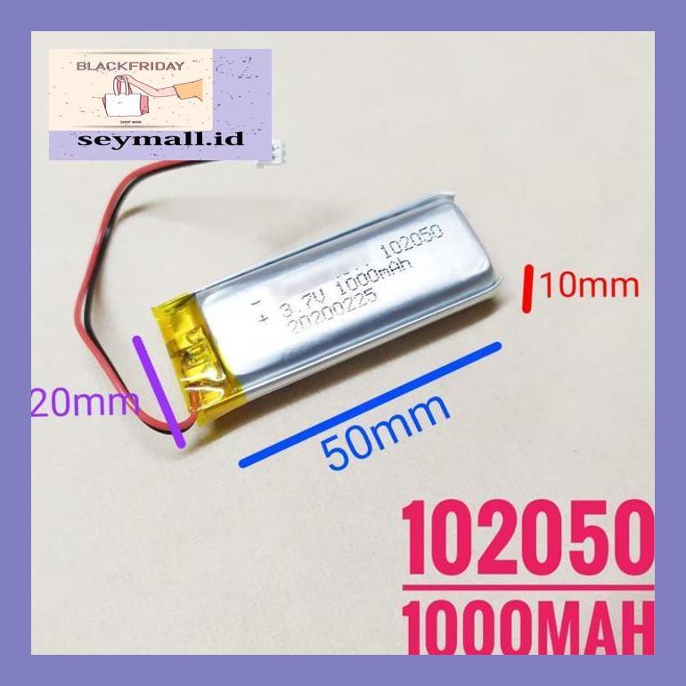 50Djtys 102050 Li Ion 3.7V 1000Mah Protection Baterai Mp3 Mp4 Gps Hp 50Osus0