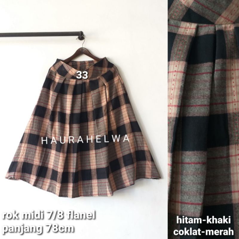 ROK FLANEL IMPORT MIDI 7/8 TARTAN HAURAHELWA-33
