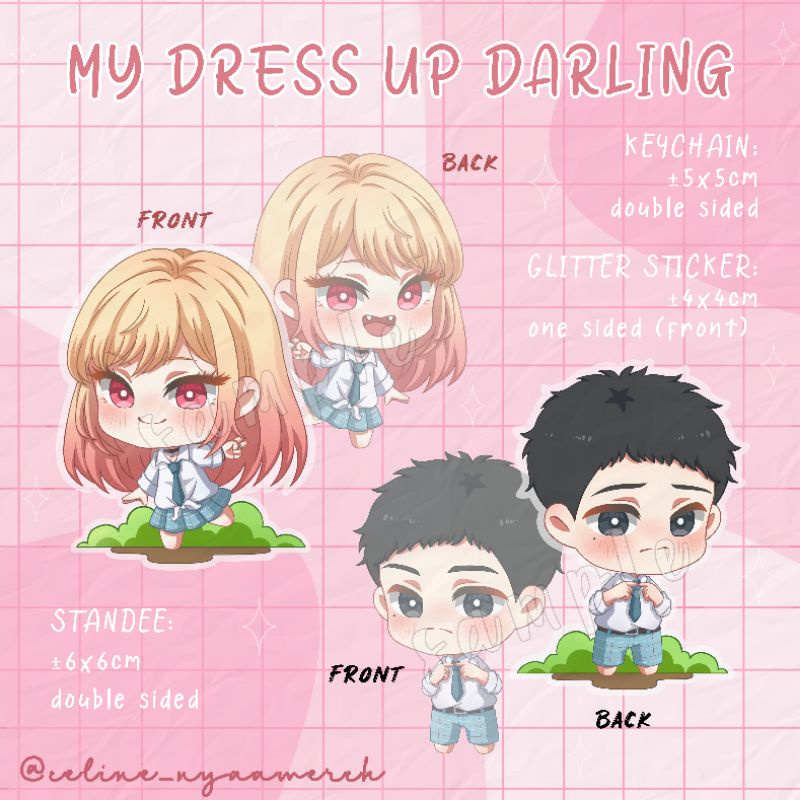 【 celine_nyaa 】MY DRESS UP DARLING / KITAGAWA MARIN / WAKANA GOJO - keychain/standee/sticker