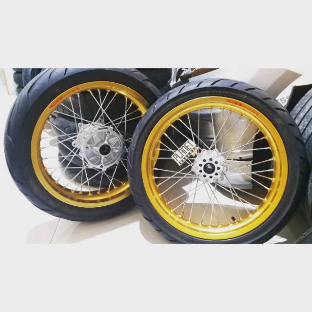 Wheelset Velg Roda supermoto honda crf 150 velg rossi supermoto 300 350 paket hemat velg supermoto C