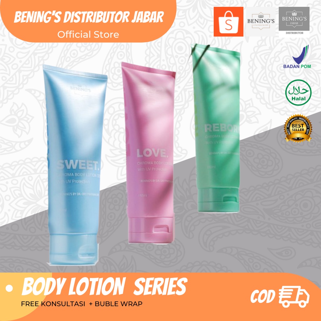 Body Lotion Bening's Skincare By Dr.Oky Pratama Benings Chroma Body Lotion Serum UV Protection Kromo