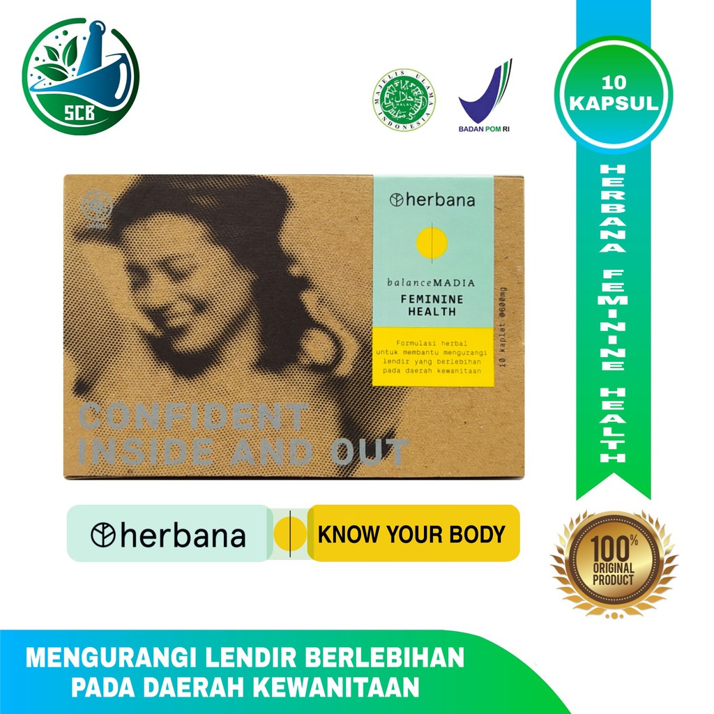 Herbana Balance Madia - Feminine Health - Mengurangi lendir di daerah kewanitaan/ obat keputihan