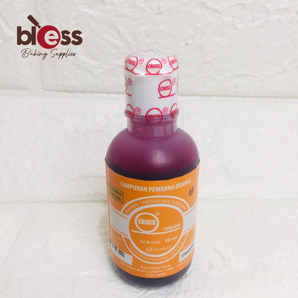 

PEWARNA MAKANAN DIVA CROSS 60 ML ORANGE / LIQUID ICING / FOOD COLOR / COLOUR / LSN (12 PCS )