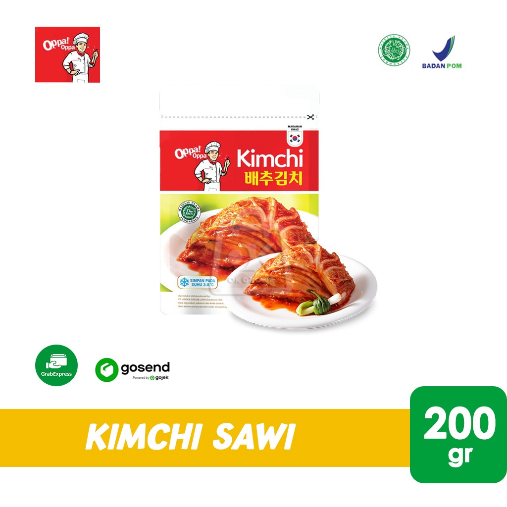 

OPPA Kimchi Sawi Fresh / Jongga Kimchi Halal Korea / Cut Cabbage (200 gr) GOSEND