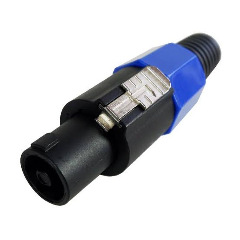 Jack speakon male biru hitam conector kabel speaker