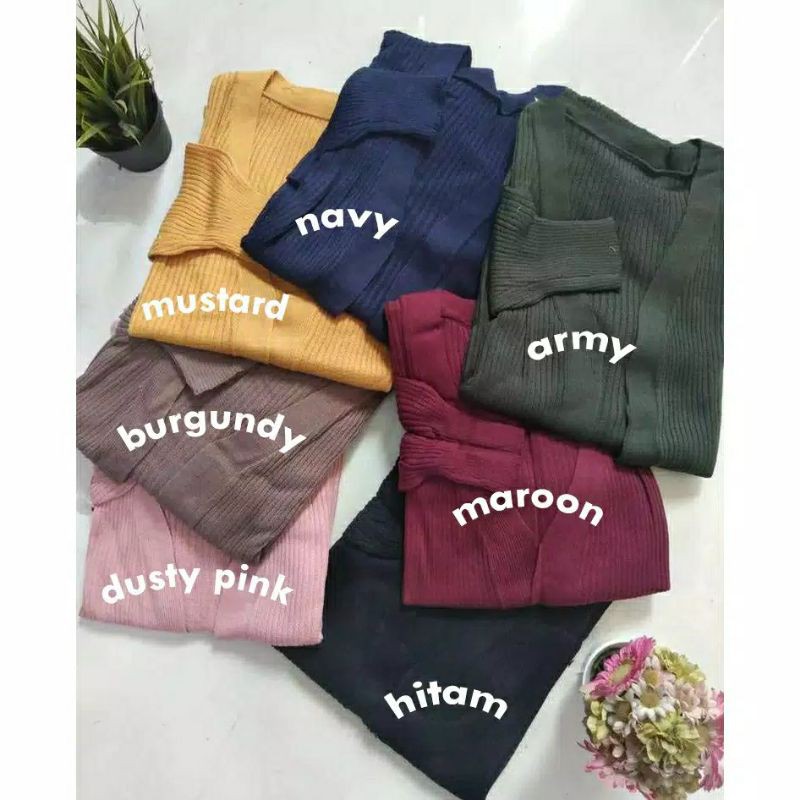 Cardigan Outer Wanita BELLE CARDY Outer Cardigan Rajut Cardigan Oversize kardigan Outerwear