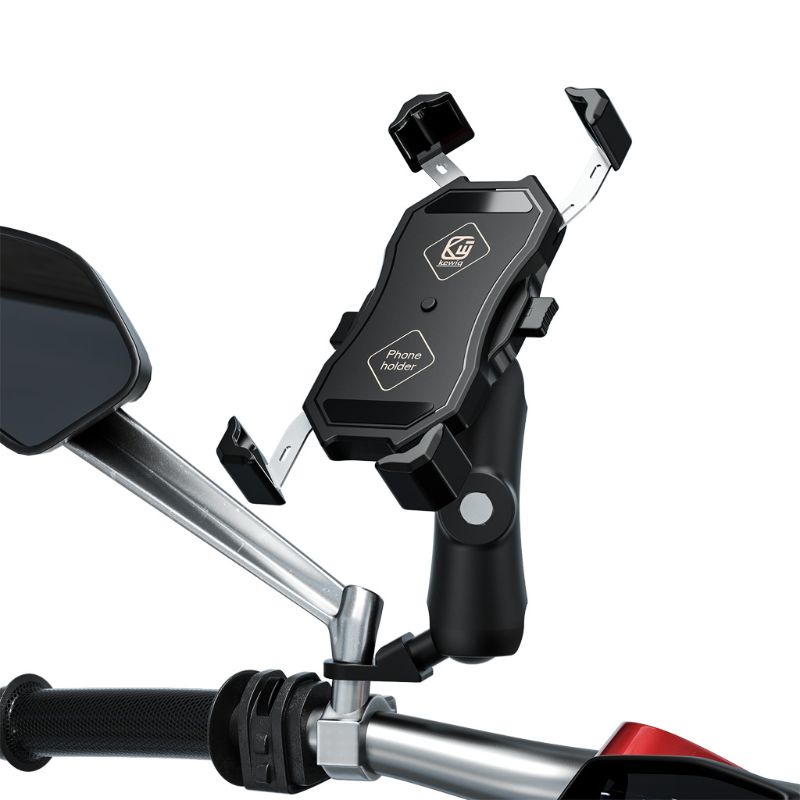 VIVI   360° Bike Motorcycle Mobile Phone Holder Cradle Clamp Mount for 4-6.5&quot; Cellphone