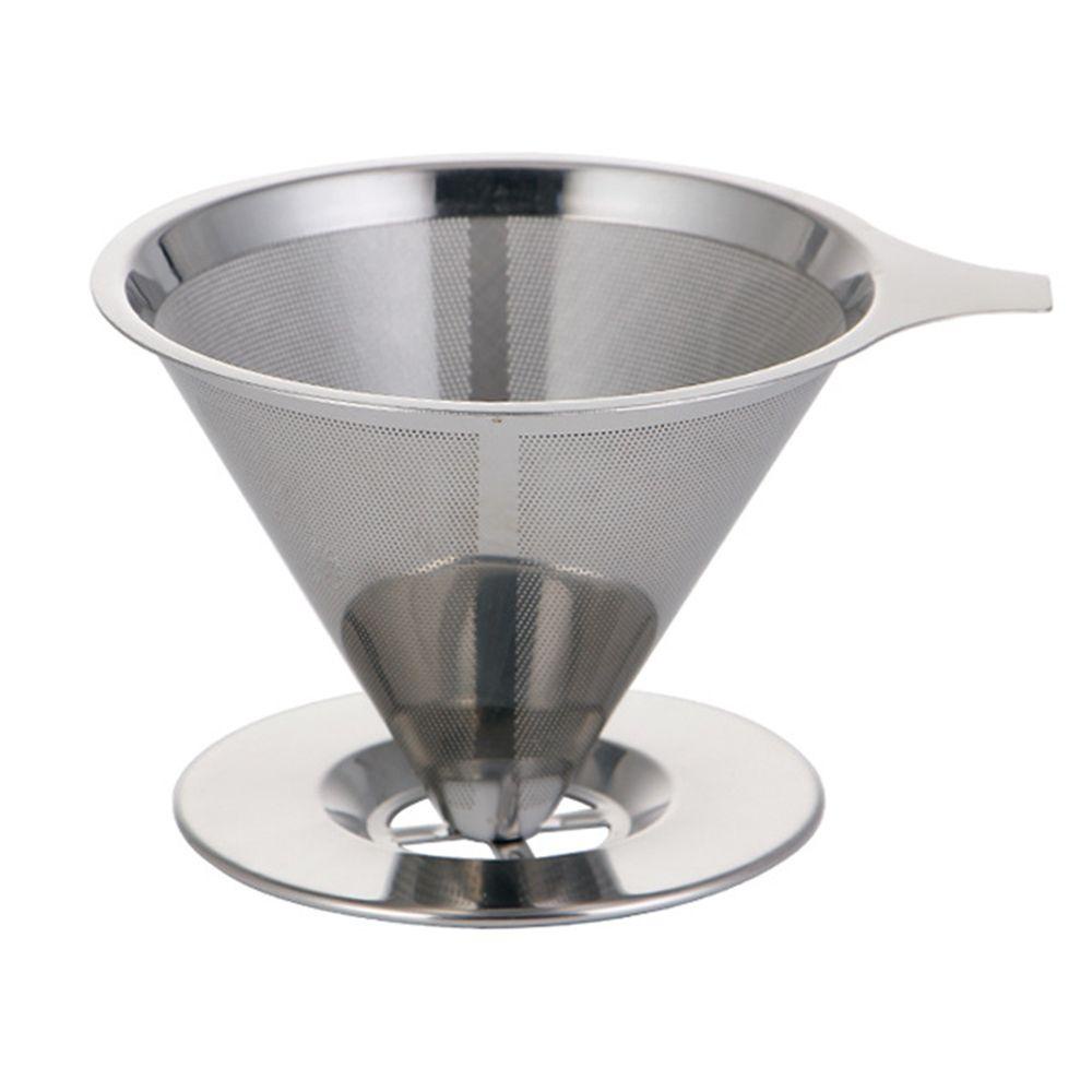 Solighter Pour Over Coffee Dripper Mudah Dibersihkan Tanpa Kertas Stainless Steel 1-2 Cup Slow Drip