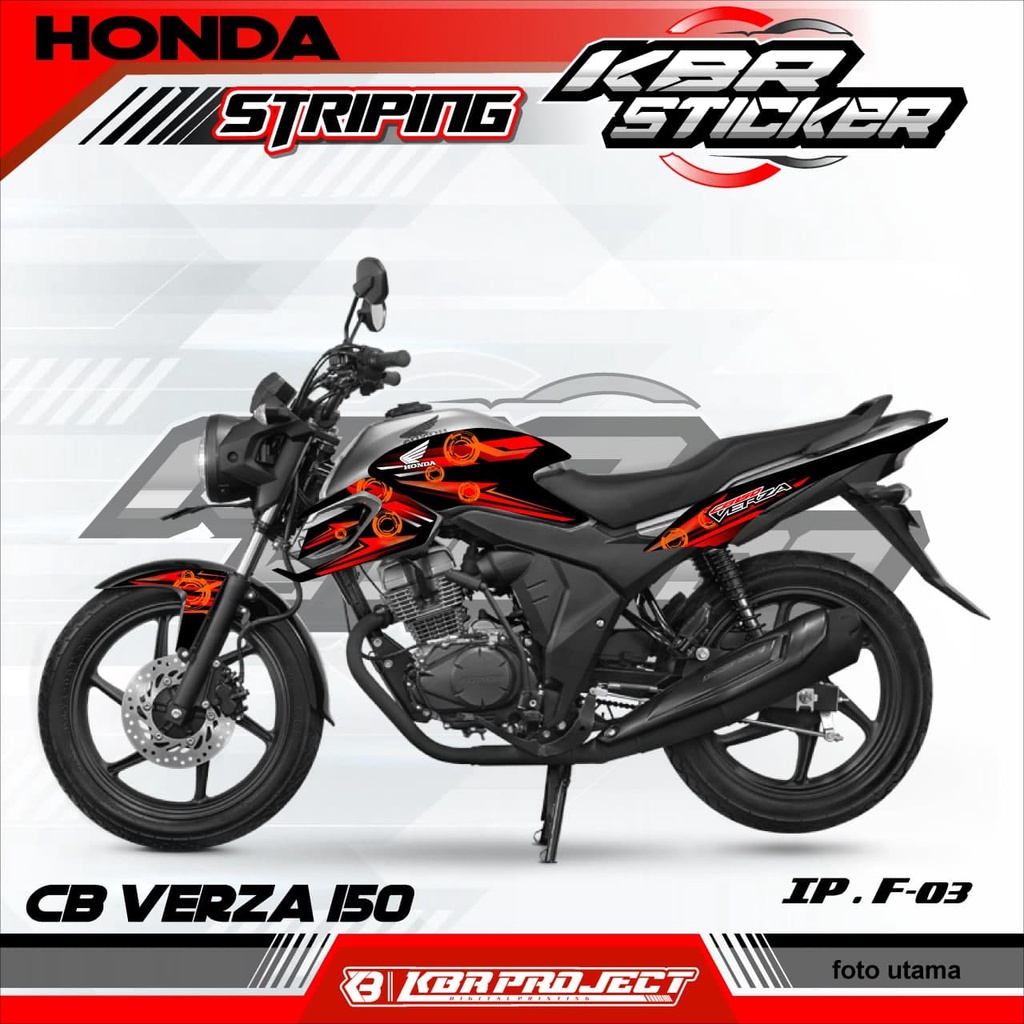 (COD) STIKER STRIPING CB VERZA 150 - STRIPING CB VERZA 150  variasi - 03