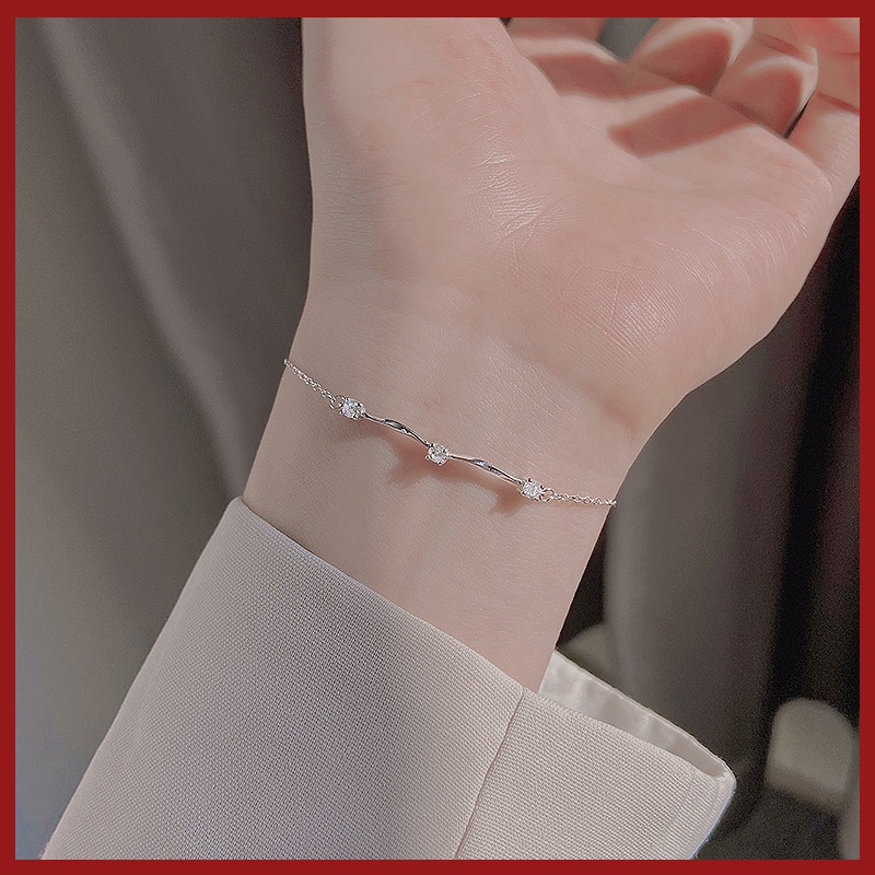 Gelang Berlian Warna Silver Untuk Wanita