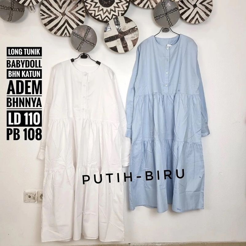 TUNIK BABYDOLL TUNIK IMPORT LONG TUNIK BAHAN KATUN