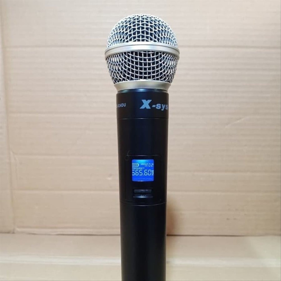 Mic wireless handle xsys sq824du mikrofon 4 pegang x sys sq 824du micr