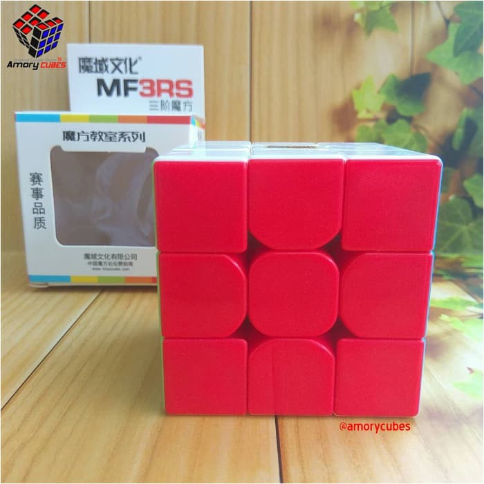 Rubik Yongjun - Rubik Kubus - Pelumas Rubik Rubik 3X3 Moyu / Moyu 3X3 Mf3Rs Stickerless Red Produk