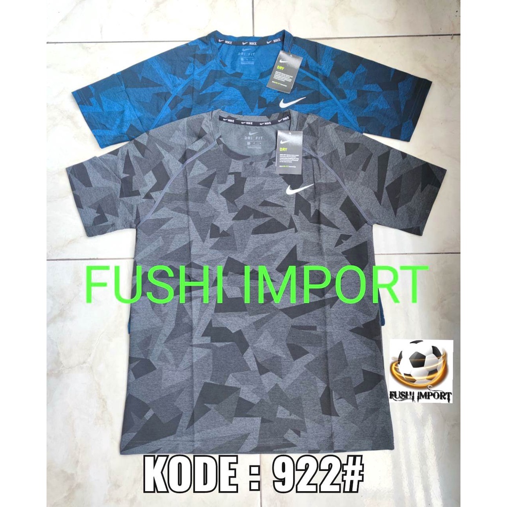 PREMIUM Kaos Running 922# Kaos Olahraga Running Training Dryfit Crystal Silk Import Pria Adem Dingin Cepat Kering Bernapas