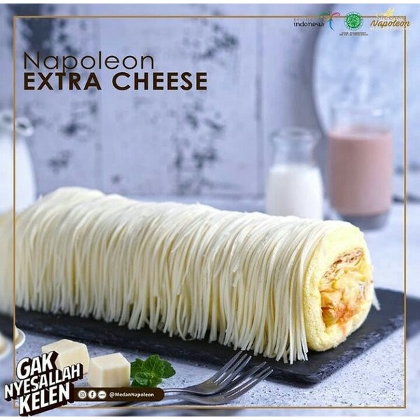 

Bolu Medan Napoleon - Bolu Gulung Napoleon Extra Cheese Khas Medan