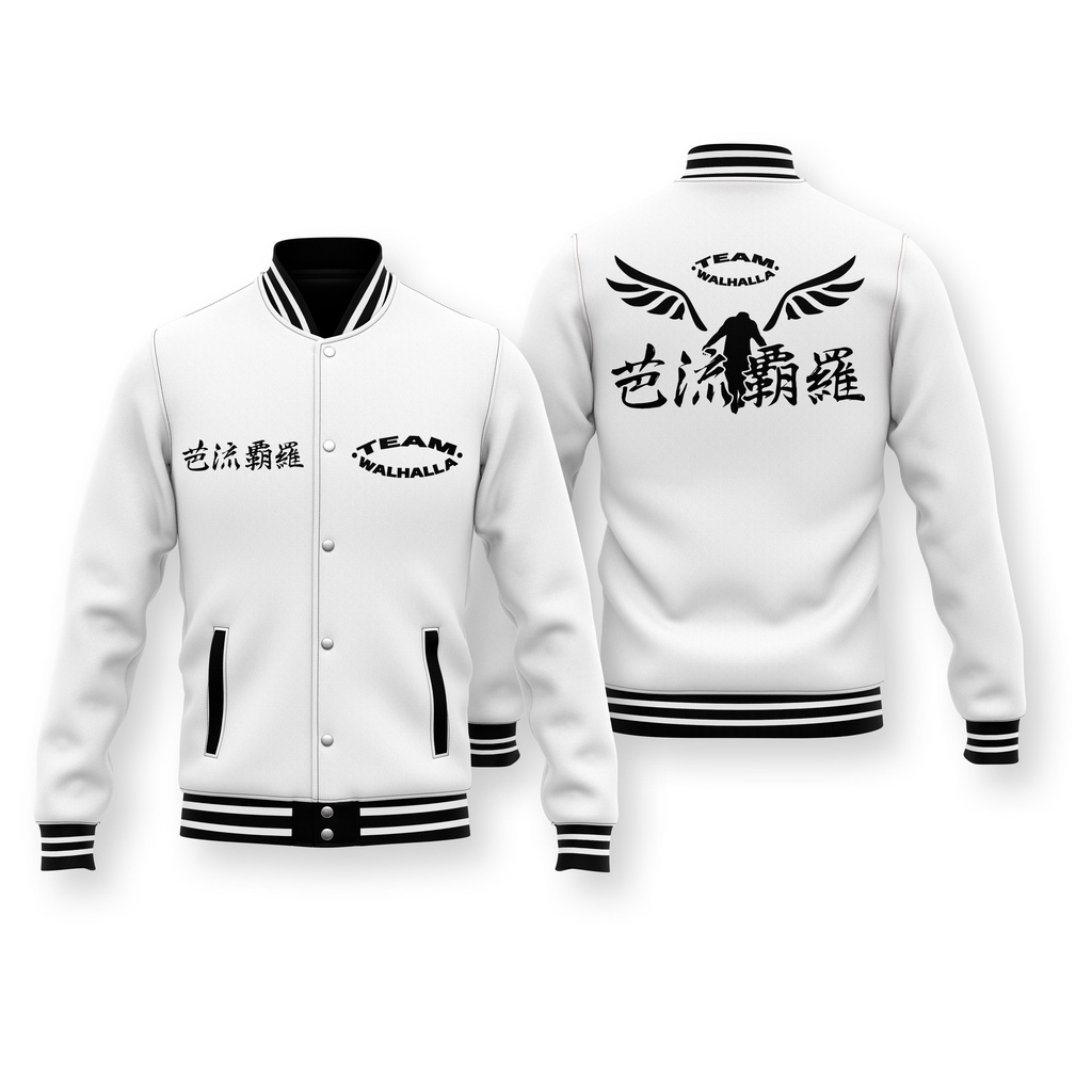 JAKET VARSITY BOMBER VALHALLA TEAM UNIFORM TOKYO REVENGERS WALHALLA GANG