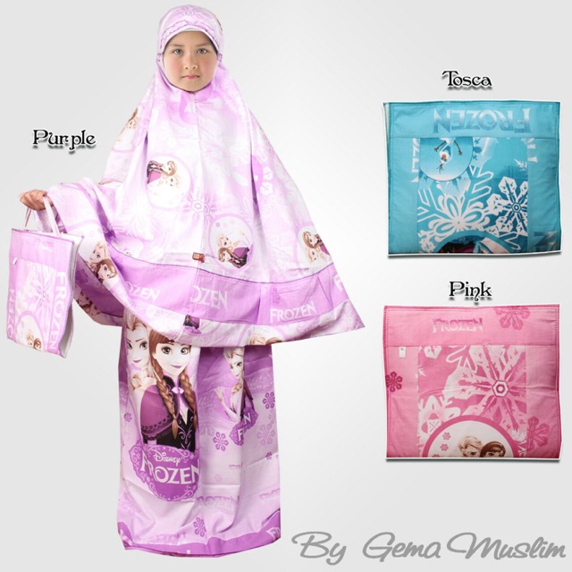 MUKENA ANAK MOTIF FROZEN MOTIF SPON