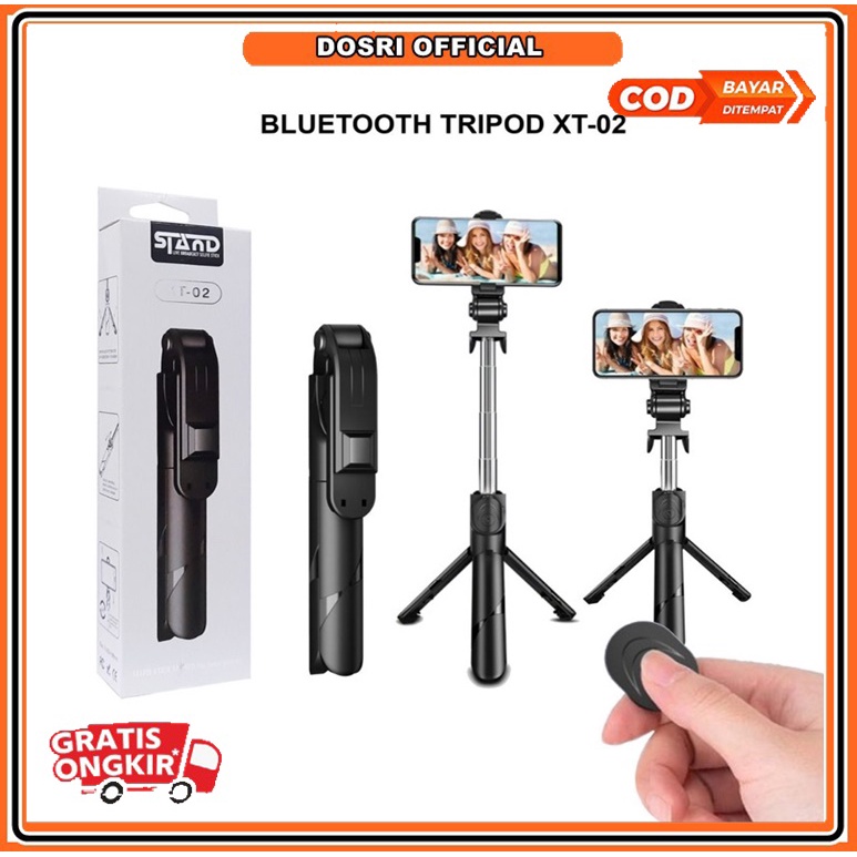 TRIPOD R1/ TRIPOD + TONGSIS WIRELESS/ TRIPOD + SELFIE STICK BLUETOOTH REMOTE CONTROL