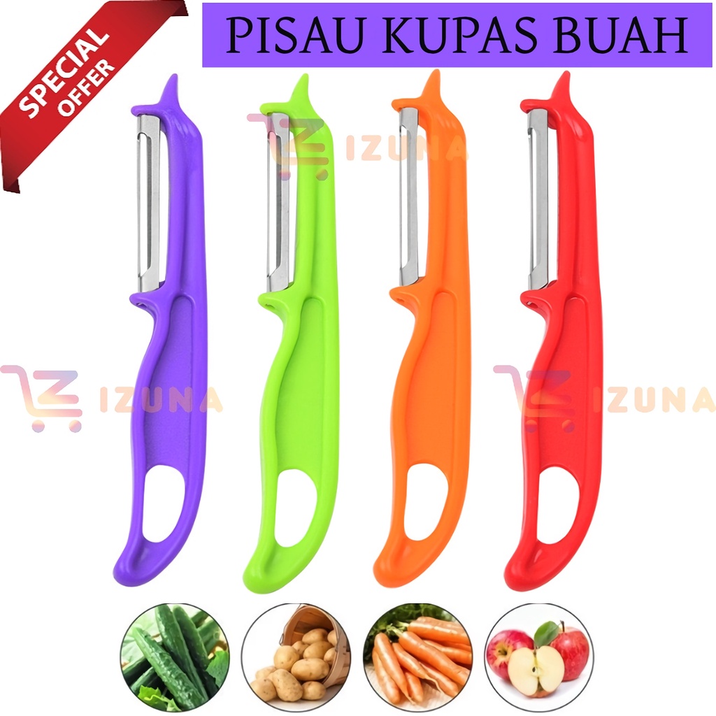 [IZUNA] PISAU KUPAS BUAH MURAH / PENGUPAS BUAH / ALAT PENGUPAS KULIT WORTEL KENTANG / PISAU KUPAS WARNA