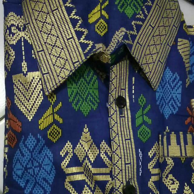 Sarimbit Keluarga/ Family Batik Rok N Blus Wanita Span Panjang Santika Prodo Biru