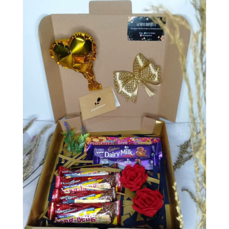 Buket Box Coklat/Bouquet Box Coklat, buket coklat, buket bunga, buket wisuda, buket bunga, buket bon