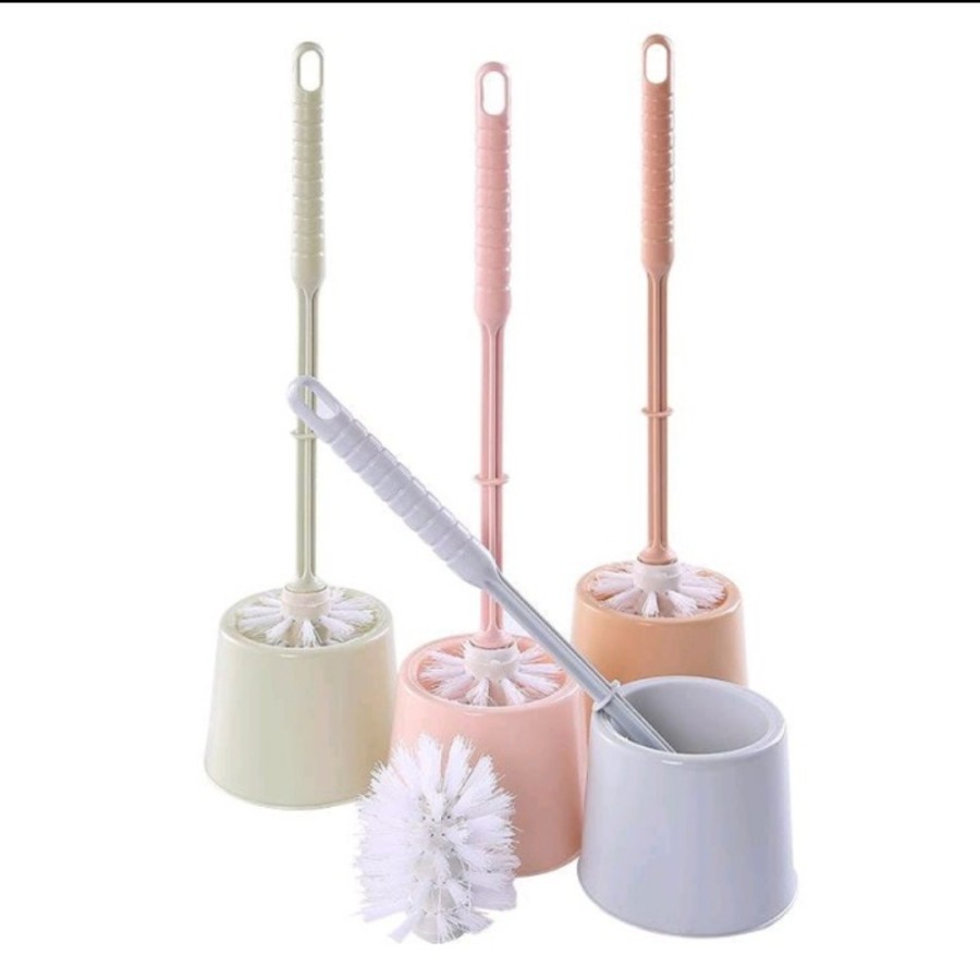 Sikat Toilet Set Wadah Alat Kebersihan Kamar mandi WC Brush Rumah Home