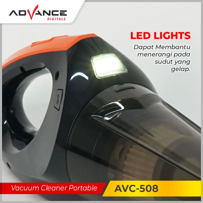 Advance Vacuum Cleaner Portable / Penyedot Debu Tanpa Kabel AVC-508