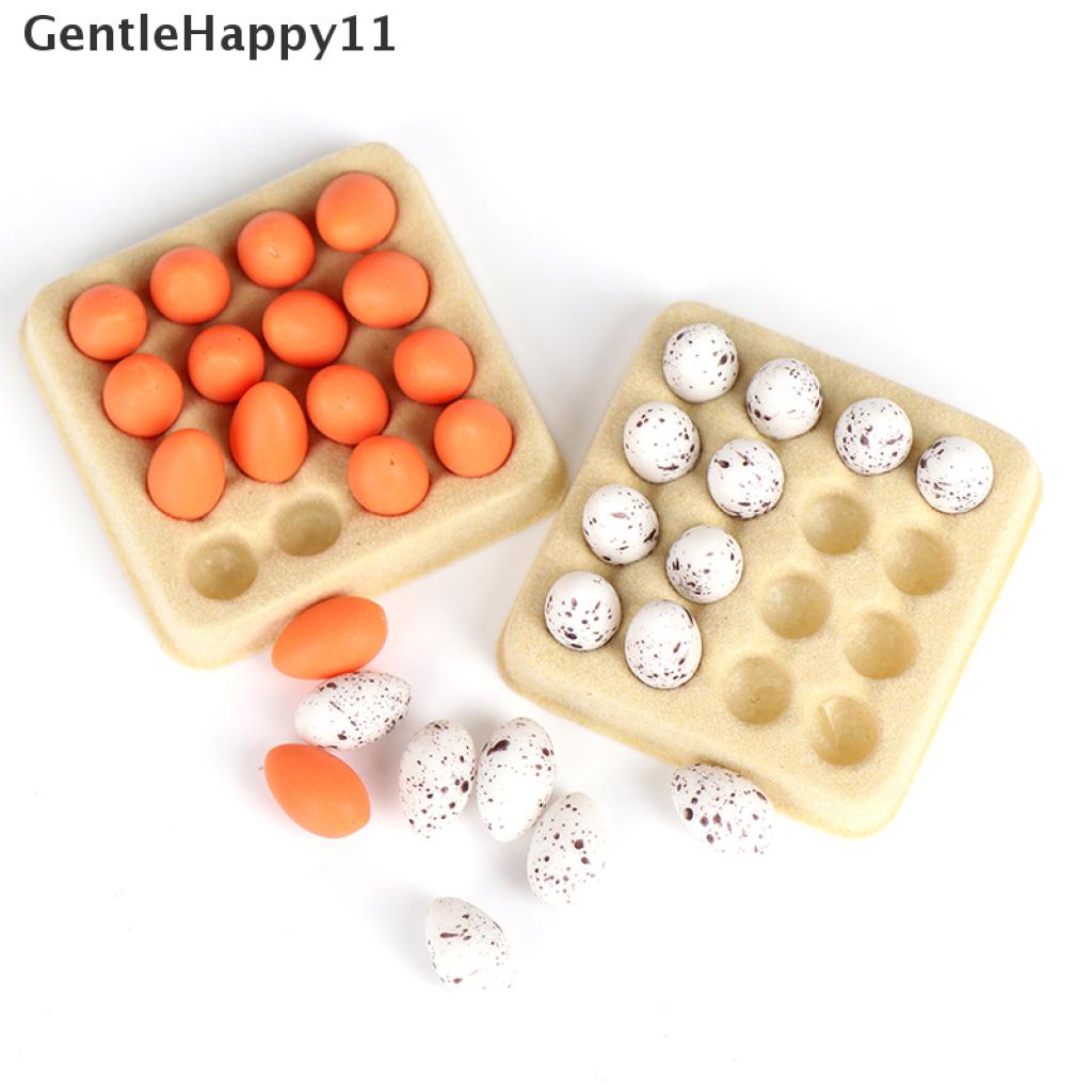 Gentlehappy 16Pcs / Set Mainan Miniatur Telur Skala 1: 12 Untuk Dekorasi Dapur Rumah Boneka